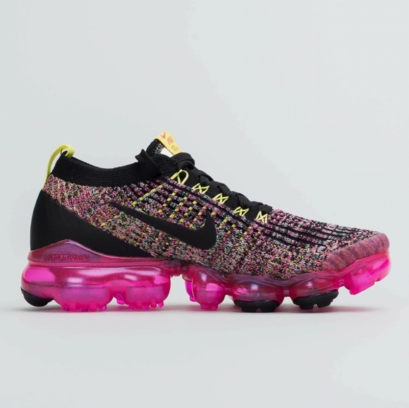 Nike Shoes - Nike Vapormax Flyknit 3 Shoes Pink and Black